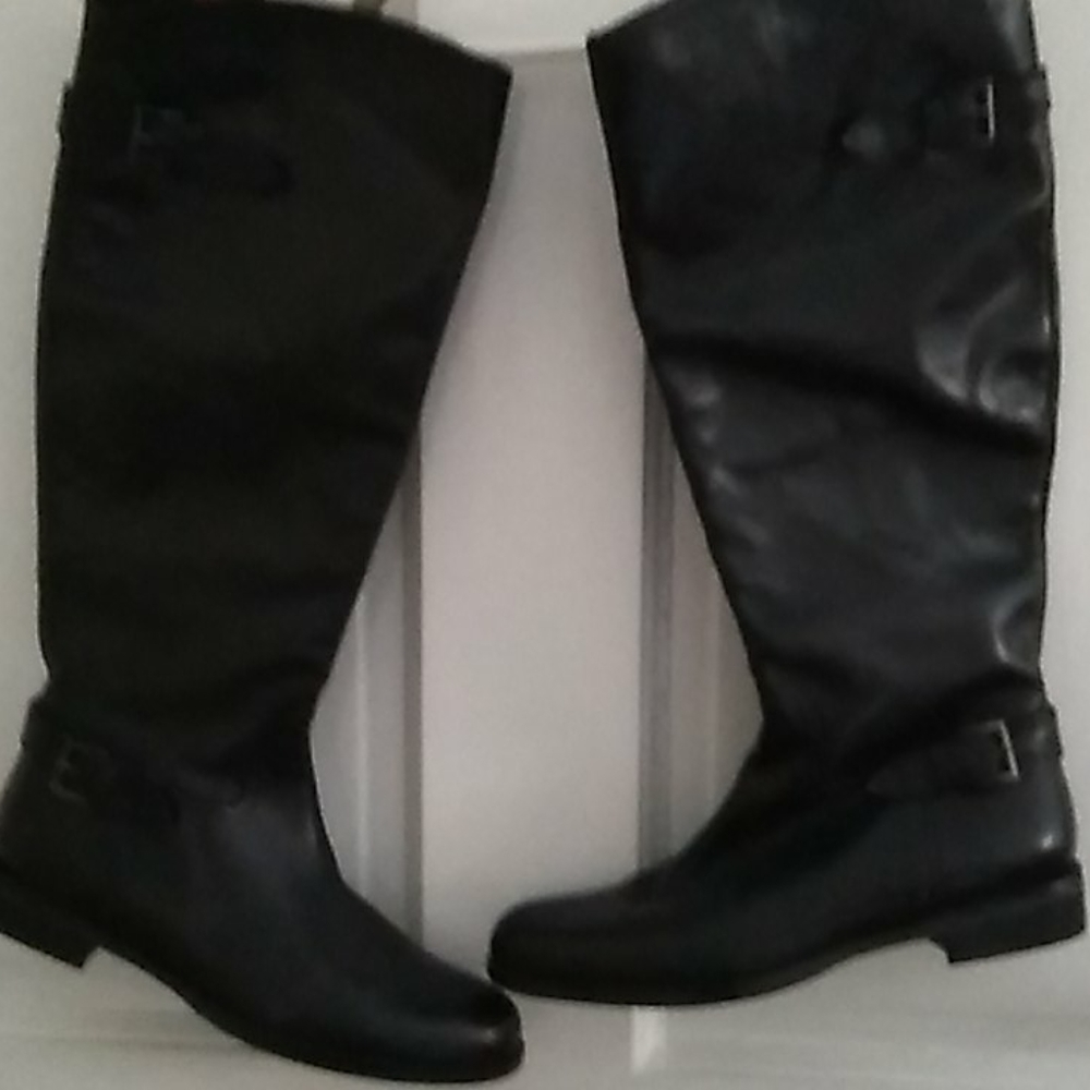 Garnet Hill Leather black boots